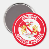 Straatsburg Ronde Embleem Magneet (Voorkant / Achterkant)