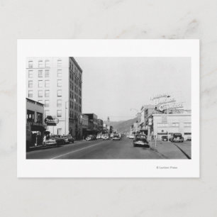 Straatscène in Aberdeen, WA-foto Briefkaart