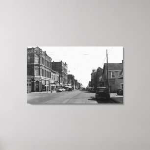 Straatscène in Port Townsend, WA-foto Canvas Afdruk