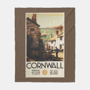 Straatscène met twee Mannen Fleece Deken