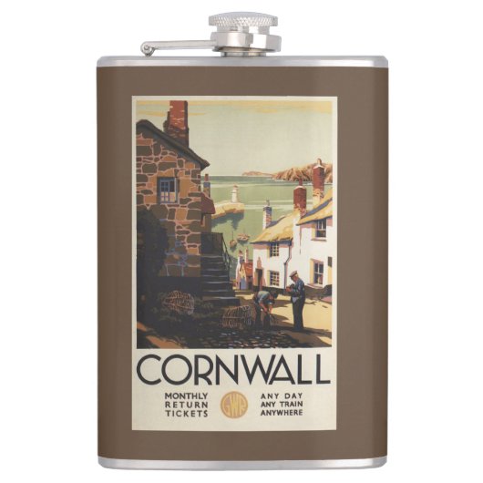 Straatscène met twee Mannen Heupfles (Voorkant)