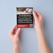 Straatscène, Sneeuwverwijderingsbedrijf Adverteren Flyer (Hand)
