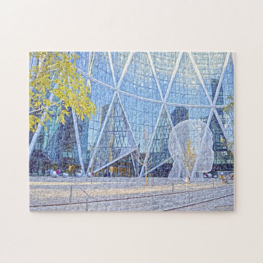 Straatsculptuur Calgary. Legpuzzel (Horizontaal)