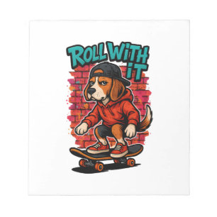 Straatstijl Beagle Skateboarden Graffiti Kunst Notitieblok