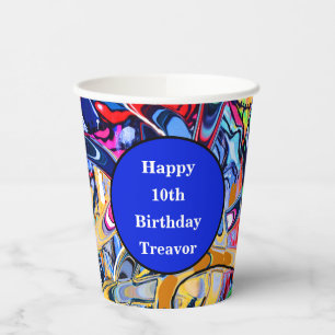 Straatstijl graffiti print papieren bekers