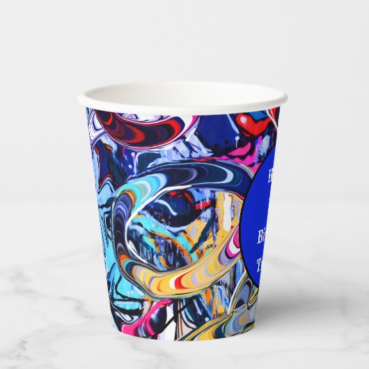 Straatstijl graffiti print papieren bekers (Voorkant)