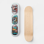 Straatstoot cartoon ontwerp 2 skateboard (Voorkant)