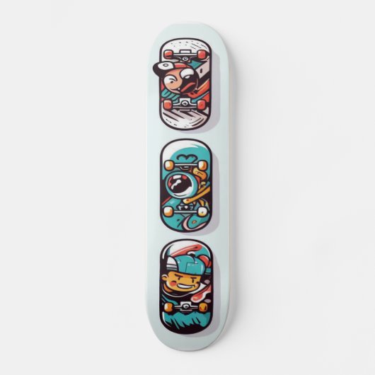 Straatstoot cartoon ontwerp 2 skateboard (Voorkant)