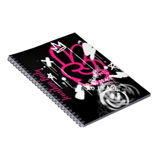 Straatverf Graffiti geen vrede Notitieboek (Rechterzijde)
