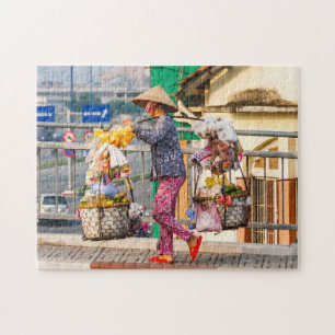 Straatverkoper, Ho Chi Minh City, Vietnam Legpuzzel