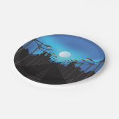 Straatverlichting en moon papieren bordje (Gekanteld)