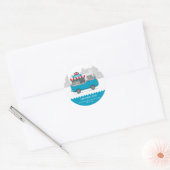 Straatvrachtwagen sushi ronde sticker (Envelop)