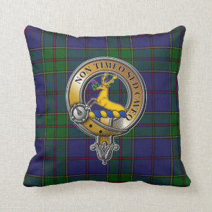 Strachan Tartan & Badge Kussen