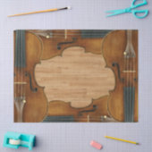 Stradivari Violin Kwartet over het effect van hout Tissuepapier (Craft)