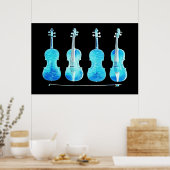stradivariumviolen en boegblauw poster VANAF 8,99 (Keuken)