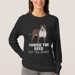 Straf de daad, niet het ras Pitbull Gif Pit Bull T-shirt