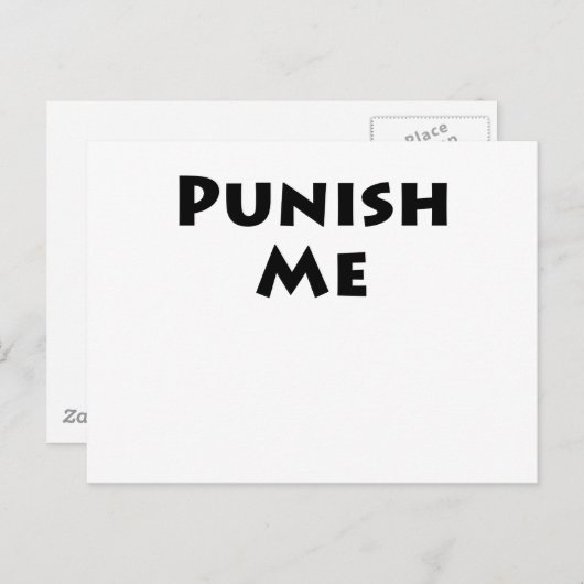 Straf me briefkaart (Voorkant / Achterkant)