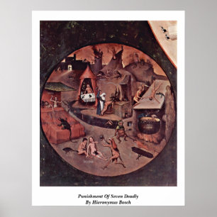 Straf van Zeven doods door Hieronymus Bosch Poster