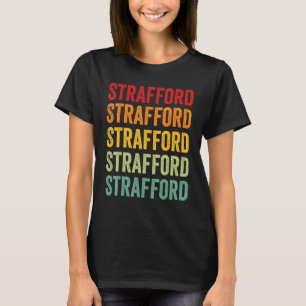 Strafford County New Hampshire Regenboog Tekst Ont T-shirt