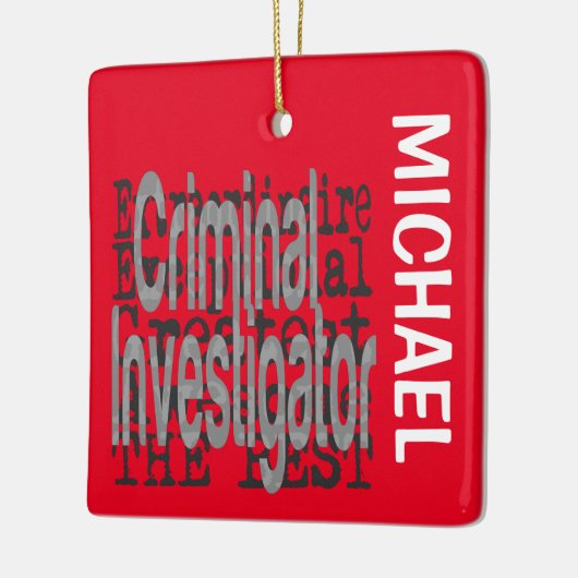 Strafonderzoeker Extraordinaire CUSTOM Keramisch Ornament (Links)