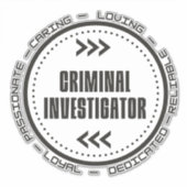 Strafonderzoeker Sticker (Voorkant)