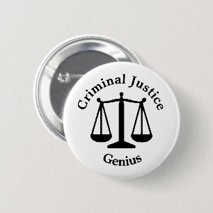 Strafrecht Genius Ronde Button 5,7 Cm