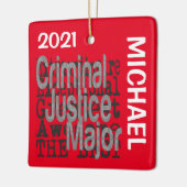 Strafrechter-majoor extraordinaire CUSTOM Keramisch Ornament (Links)