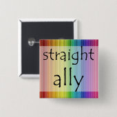 Straight Ally Button (Voorkant /achterkant)