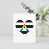 Straight Ally Heart Briefkaart (Staand voorkant)