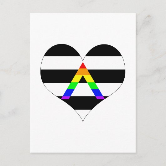 Straight Ally Heart Briefkaart (Voorkant)