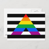 Straight Ally Pride Briefkaart (Voorkant / Achterkant)
