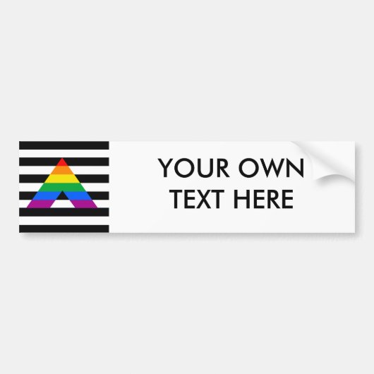 Straight Ally Pride Bumpersticker (Voorkant)