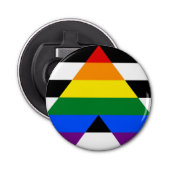 Straight Ally Pride Button Flesopener (Voorkant)