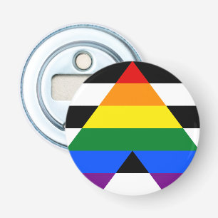 Straight Ally Pride Button Flesopener