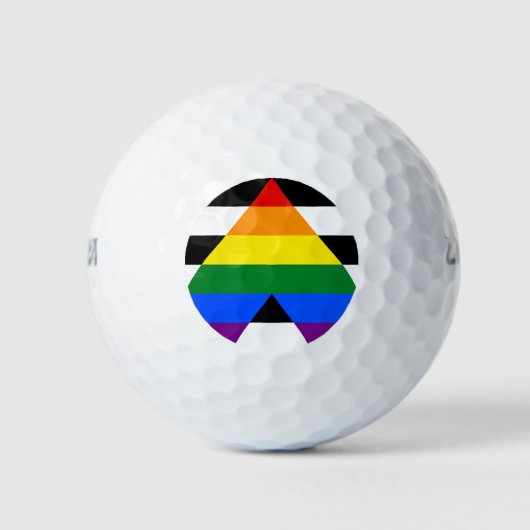 Straight Ally Pride Golfballen (Voorkant)