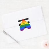 Straight Ally Pride Vierkante Sticker (Envelop)