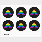 Straight Ally Symbol Ronde Sticker (Vel)