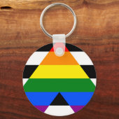 Straight Ally voor Lgbtq+ community Pride flag Sleutelhanger (Voorkant)