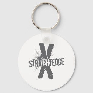 Straight Edge X donkergrijs Sleutelhanger