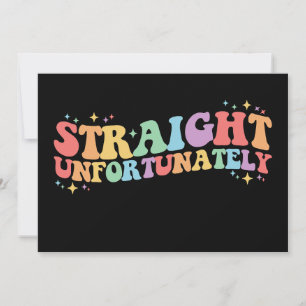 Straight Helaas Groovy LGBTQ Gay Lesbisch Kaart