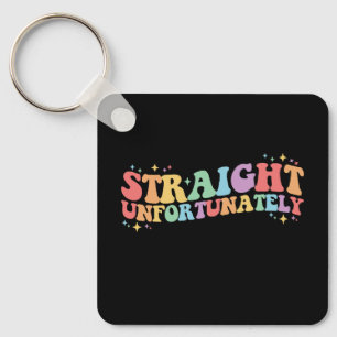 Straight Helaas Groovy LGBTQ Gay Lesbisch Sleutelhanger