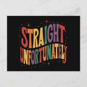 Straight Helaas Groovy LGBTQ Pride Gay Briefkaart