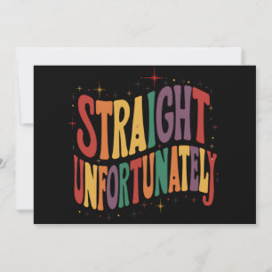 Straight Helaas Groovy LGBTQ Pride Gay Kaart