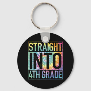 Straight Into 4th Grade Back To School First Day T Sleutelhanger