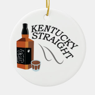 Straight Kentucky Keramisch Ornament