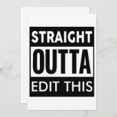 Straight Out meme generator sjabloon Kaart (Voorkant / Achterkant)