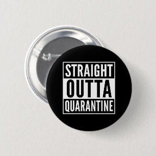 Straight Out Quarantine - alleen samen Ronde Button 5,7 Cm