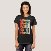 Straight Outta 2001 Funny Retro Birthday Awesome S T-shirt (Voorkant volledig)