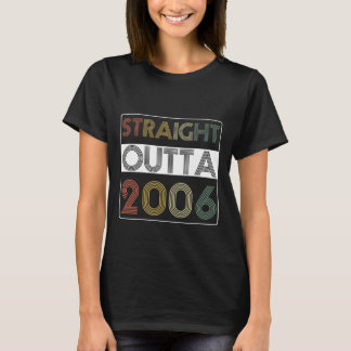 Straight Outta 2006 Birhtday Gift 13 Year old vin T-shirt