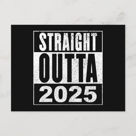Straight Outta 2025 Briefkaart (Voorkant)